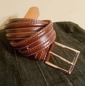 Brown Genuine Leather Belt - Size Large